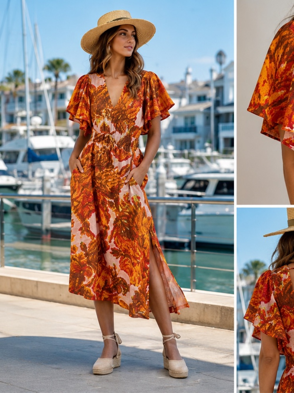 🎉RAREAnthropologie Hope for Flowers by Tracy Reese NWT Floral Midi Dress size M.
